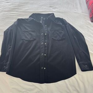 Mondetta Charcoal Button-Up Shirt Jacket